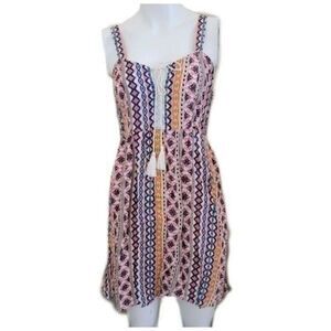 Nobo Mini summer Dress colorful tribal geometric Aztec small boho sleeveless